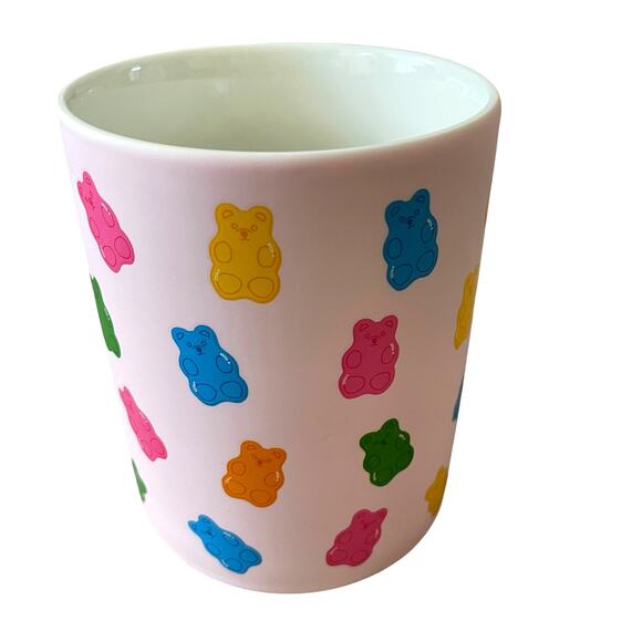 Eccolo Pastel Pink Multicolor Gummy Bear Soft Touch Mug NEW - Picture 9 of 11